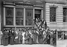 New Jersey Woman Suffrage Group Leaving Headquarters For White House, 1913. Creator: Harris & Ewing