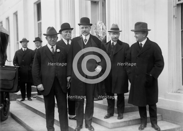 New Jersey Group at White House - Senator Billy Hughes; Tom Birch; Governor Fielder; Edward..., 1916 Creator: Harris & Ewing.
