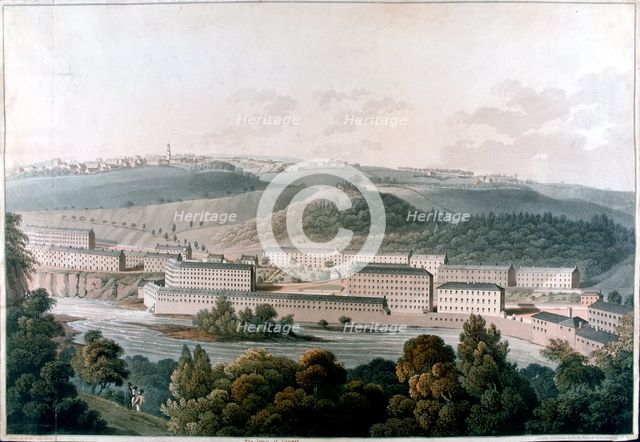 New Lanark Mills, Scotland, c1815. Creator: Unknown.