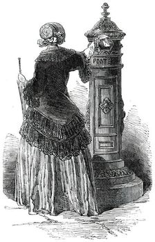New Letter-Box, at Paris, 1850. Creator: Unknown