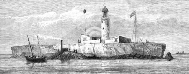 New lighthouse on the Brothers Rocks, Red Sea, 1883. Creator: Unknown.