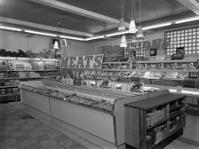 New Lodge Road Co-op self service supermarket, Barnsley, South Yorkshire, 1957. Creator: Michael Walters