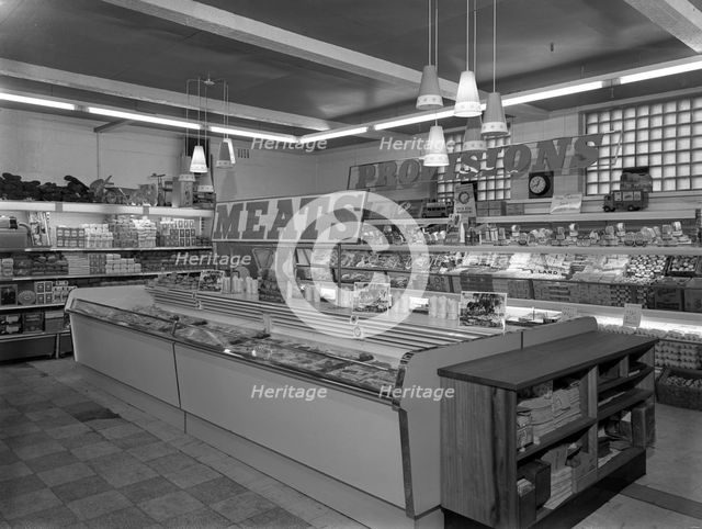 New Lodge Road Co-op self service supermarket, Barnsley, South Yorkshire, 1957. Creator: Michael Walters.