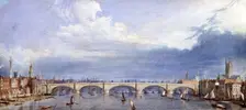 New London Bridge, London, 1829. Artist: Augustus Charles Pugin