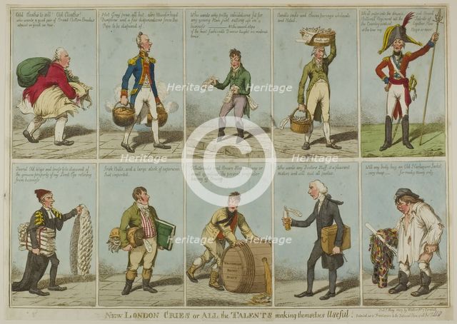 New London Cries or all the talents making themselves useful!, published May 1807. Creator: Unknown.