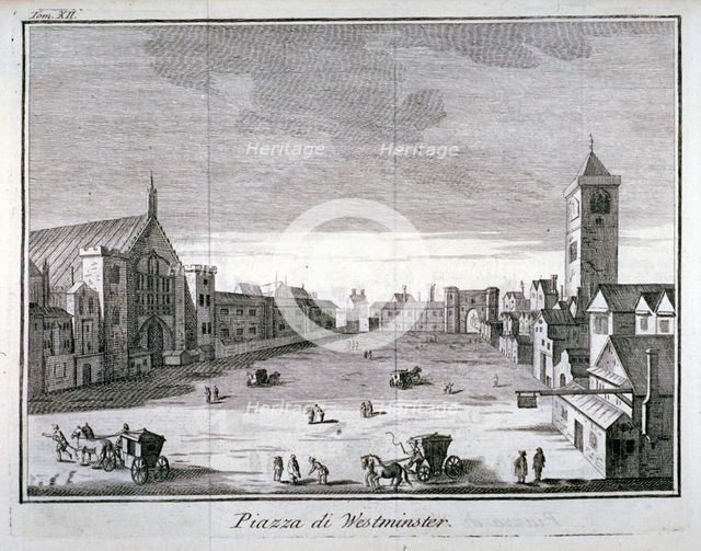 New Palace Yard, Palace of Westminster, London, 1742. Artist: Anon