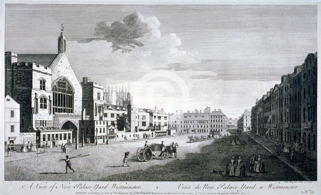 New Palace Yard, Palace of Westminster, London, c1750. Artist: John Boydell