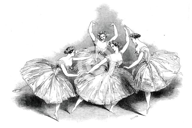 New pas de quatre...at Her Majesty's Theatre, 1845. Creator: Unknown.