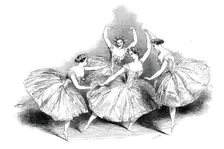 New pas de quatre...at Her Majesty's Theatre, 1845. Creator: Unknown