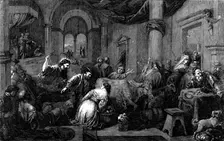 New Pictures in the National Gallery - "Christ Driving the Money-Changers out of the Temple" - paint Creator: Unknown