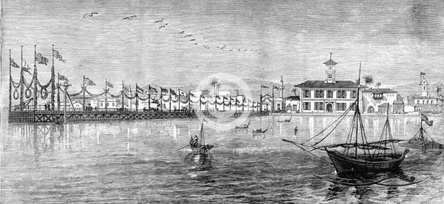 New pier and government offices, Limasol, Cyprus, 1881. Creator: Unknown.
