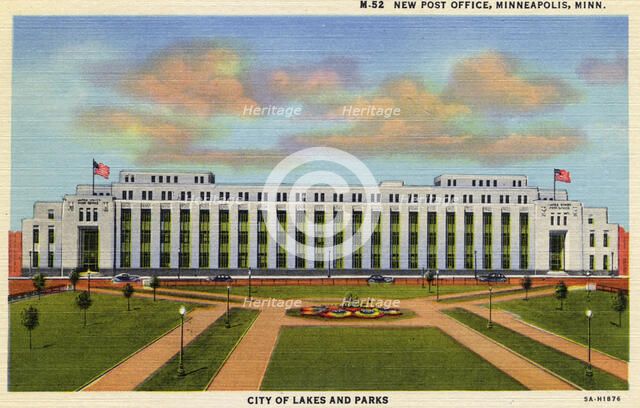 New Post Office, Minneaplis, Minnesota, USA, 1935. Artist: Unknown