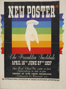 New poster. The Franklin institute, c1937. Creator: Alexey Vyacheslavovich Brodovitch