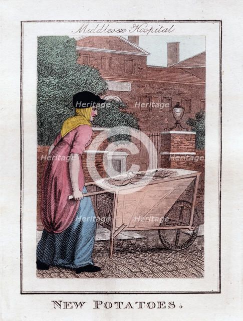 'New Potatoes', Middlesex Hospital, London, 1805. Artist: Unknown