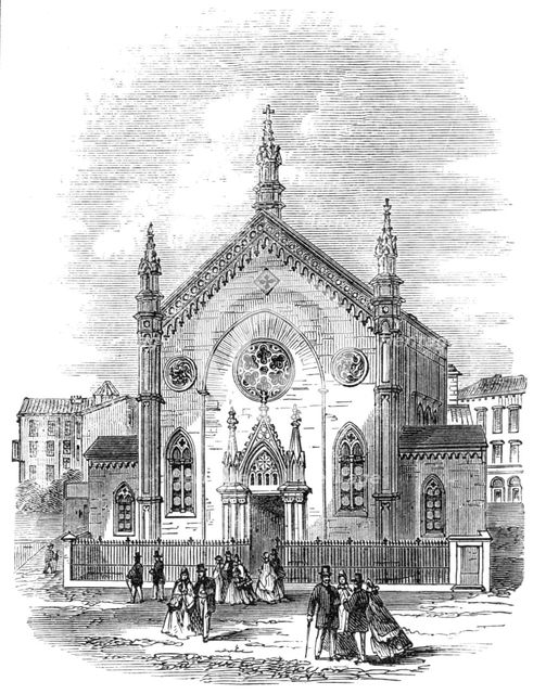 New Protestant church at Leghorn, 1864. Creator: Unknown.