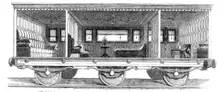 New railway carriage built for the use of the Prince and Princess of Wales on the Great East...1864. Creator: Unknown