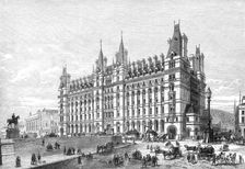 New railway hotel at the London and North-Western Terminus, Lime-Street, Liverpool, 1870. Creator: Unknown