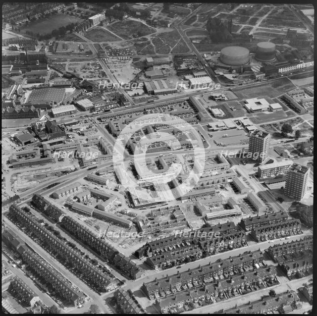 New residential housing under construction around Carlton Place, Leeds, 1974. Creator: Aerofilms.