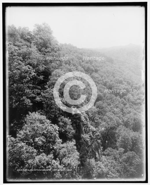 New River canyon, W. Va. from Hawk's Nest, c1913. Creator: Unknown.