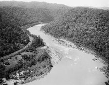 New River canyon, W. Va., from Hawk's Nest, c.between 1910 and 1920. Creator: Unknown