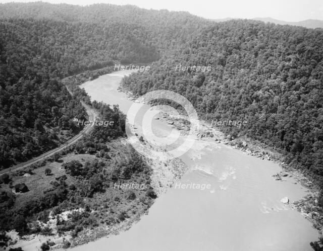 New River canyon, W. Va., from Hawk's Nest, c.between 1910 and 1920. Creator: Unknown.