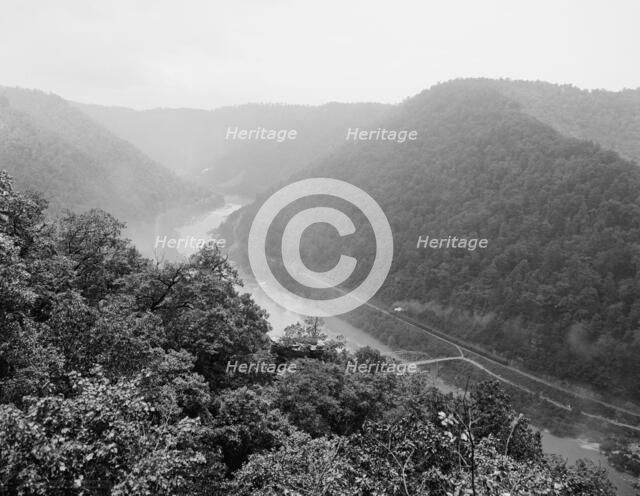 New River canyon, east from Fayette, W. Va., c.between 1910 and 1920. Creator: Unknown.