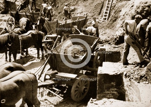New road under construction, Germany, 1936.  Creator: Unknown.
