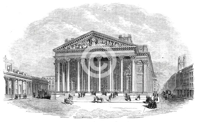 New Royal Exchange, (from the architect's drawing), 1844. Creator: Unknown.