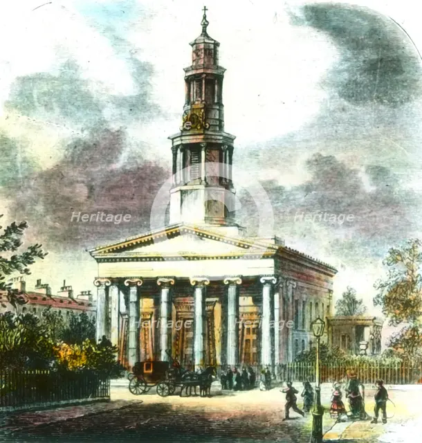 'New St. Pancras Church', 19th century. Creator: Unknown.