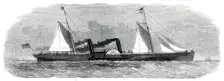 New steam-ship "Giraffe" for the Glasgow and Belfast Royal Mail line, 1860. Creator: Unknown