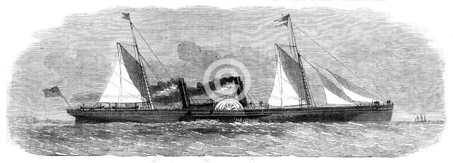 New steam-ship "Giraffe" for the Glasgow and Belfast Royal Mail line, 1860. Creator: Unknown.