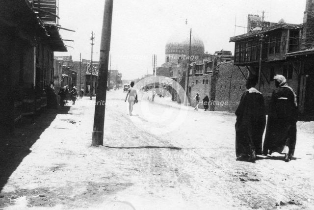 New Street, Baghdad, Mesopotamia, WWI, 1918. Artist: Unknown
