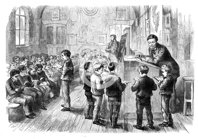 New school-room, Boys' Home, Regent's Park-Road, 1870. Creator: Unknown.