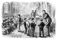 New school-room, Boys Home, Regent's Park-Road, 1870. Creator: Unknown