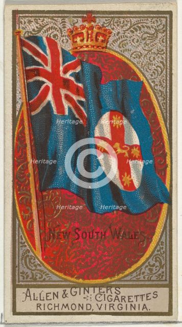 New South Wales, from Flags of All Nations, Series 2 (N10) for Allen & Ginter Cigarettes B..., 1890. Creator: Allen & Ginter.