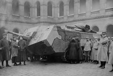 New type French Tank, camouflaged, 1917 or 1918. Creator: Bain News Service