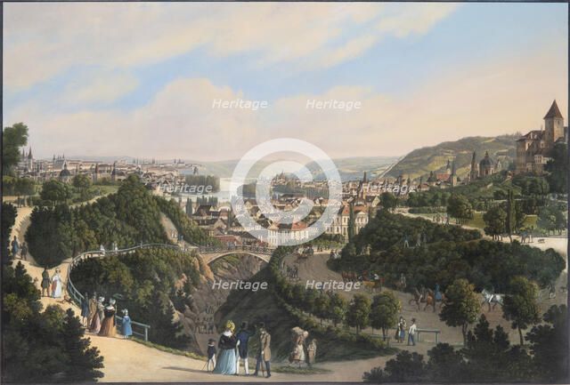 New Town, Vysehrad and Smichov, c. 1830. Creator: Morstadt, Vincenc (1802-1875).