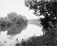New Ulm, Minn., river view, reflections, between 1880 and 1899. Creator: Unknown
