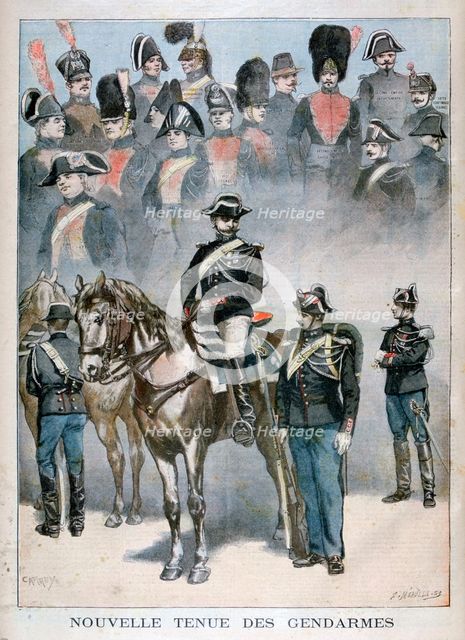 New uniform of the Gendarmes, 1896. Creator: F Meaulle.
