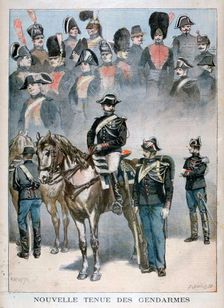 New uniform of the Gendarmes, 1896. Creator: F Meaulle