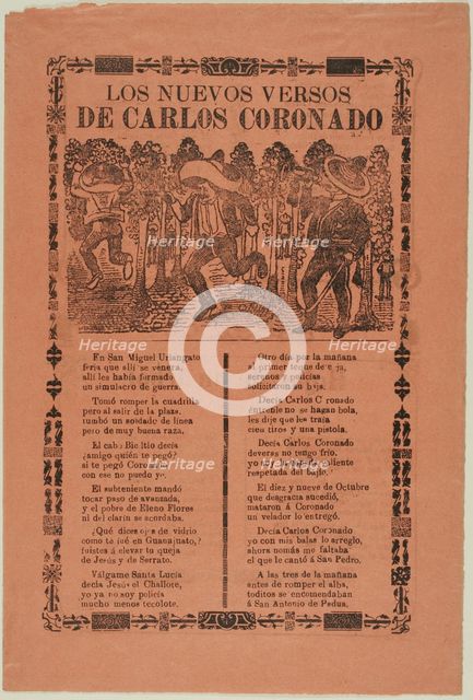 New Verses from Carlos Coronado, 1910. Creator: José Guadalupe Posada.