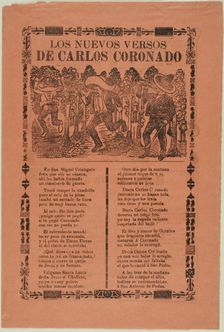 New Verses from Carlos Coronado, 1910. Creator: José Guadalupe Posada