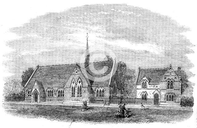 New Wesleyan schools at Blackburn, Lancashire, 1862. Creator: Unknown.