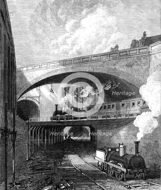 New works on the Metropolitan Railway: entrance to the Clerkenwell Tunnel, 1868. Creator: Unknown.