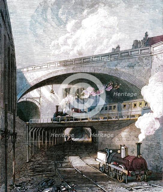 New works on the Metropolitan Railway: entrance to the Clerkenwell Tunnel, 1868. Creator: Unknown.
