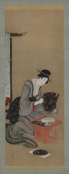New Year Custom: Makeup on the New Year Morning, Edo period, ca. 1806-1811. Creator: Hokusai