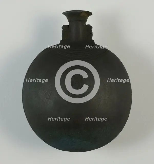 New Year's Vessel (Pilgrim Bottle), Egypt, Late Period, Dynasty 26 (664-525 BCE). Creator: Unknown.