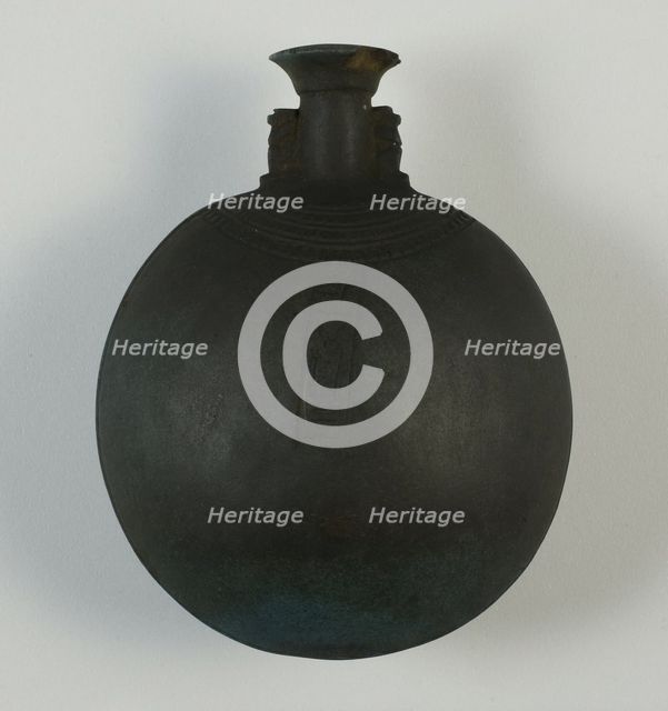New Year's Vessel (Pilgrim Bottle), Egypt, Late Period, Dynasty 26 (664-525 BCE). Creator: Unknown.