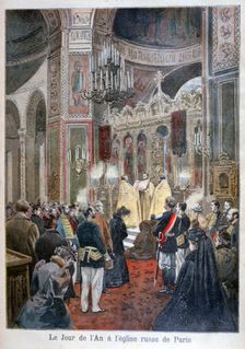 New Year's Day at the Russian church in Paris, 1894