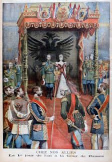 New Year's Day reception at the Russian court, 1897. Artist: Henri Meyer